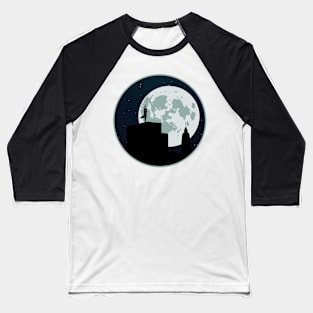 Moonlit Yoga Baseball T-Shirt